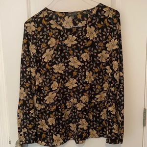 Peplum Long Sleeve Top with Cuffs